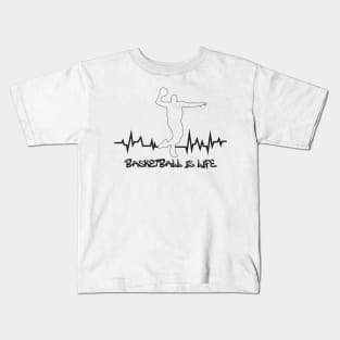 Basketball is Life Heartbeat Kids T-Shirt